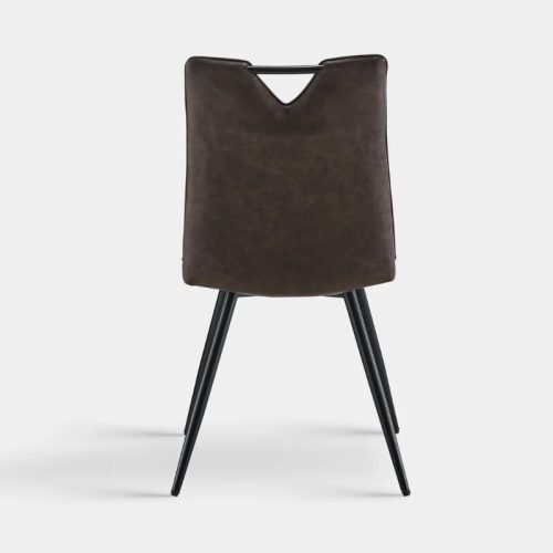 Calais Esszimmerstühle mit Griffen, Kunstleder, braun, 2er-Set