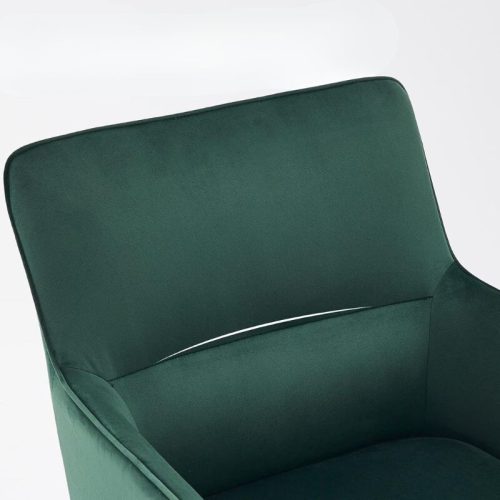 Clipop Esszimmerstuhl aus Samt mit Armlehne, 2Stück - Grün