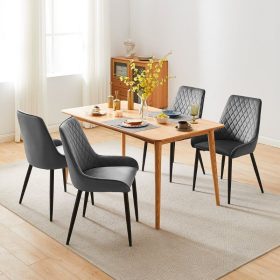   Arim, Esszimmerstuhl aus Kunstleder und Samt – mit Metallbeinen, Restaurantstuhl