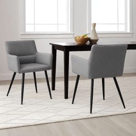 CLIPOP Esszimmerstuhl 2 Stück - Dunkelgrau