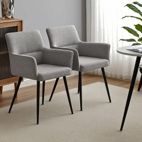 CLIPOP Esszimmerstuhl 2 Stück - Dunkelgrau