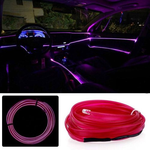 OneLED Auto-LED-Lichterkette, schneidbares LED-Licht, dekorativer Lichtstreifen, mit Zigarettenanzünder-Ladegerät, 2m (lila)