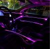 OneLED Auto-LED-Lichterkette, schneidbares LED-Licht, dekorativer Lichtstreifen, mit Zigarettenanzünder-Ladegerät, 2m (lila)