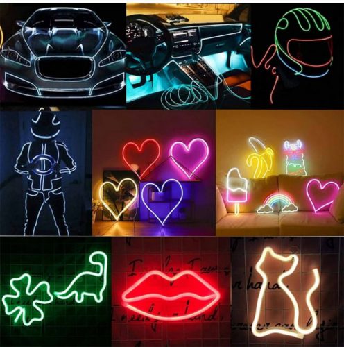 OneLED Auto-LED-Streifen, schneidbares LED-Licht, USB-Aufladung, 2m (Eisblau)