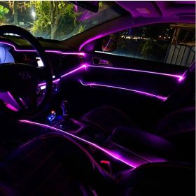   OneLED Auto-LED-Streifen, schneidbares LED-Licht, dekorativer Lichtstreifen, mit Zigarettenanzünder-Ladegerät, 3m (lila)