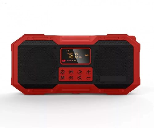 Kayinow Multifunktionales Campingradio mit SOS-Signal und Lampe (rot)