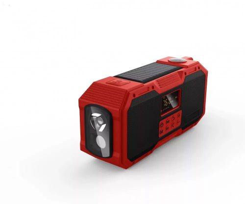 Kayinow Multifunktionales Campingradio mit SOS-Signal und Lampe (rot)