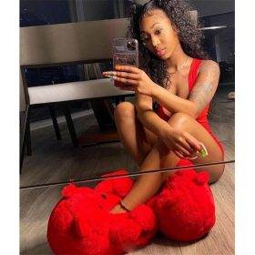 BShy Soft Mamus mit Anti-Rutsch-Sohle (Rot)