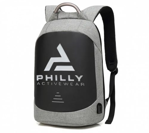 Philly Active-Wear USB-Lade-Laptop-Rucksack (Grau)