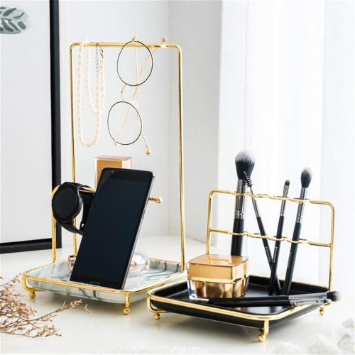 Tisch-Schmuckständer 16, 5x 28 cm, 2Stück (Gold-Weiß)