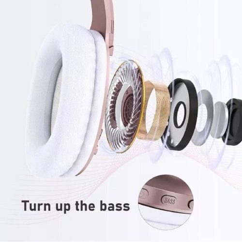 LETSCOM H10 Bluetooth-Kopfhörer – Over-Ear, 100 Stunden Akkulaufzeit – Roségold