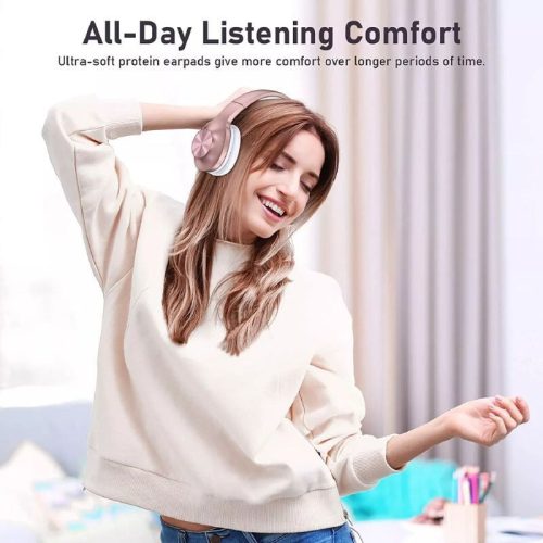 LETSCOM H10 Bluetooth-Kopfhörer – Over-Ear, 100 Stunden Akkulaufzeit – Roségold