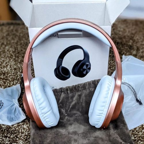 LETSCOM H10 Bluetooth-Kopfhörer – Over-Ear, 100 Stunden Akkulaufzeit – Roségold