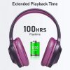 LETSCOM H10 Bluetooth-Kopfhörer – Over-Ear, 100 Stunden Akkulaufzeit – Lila