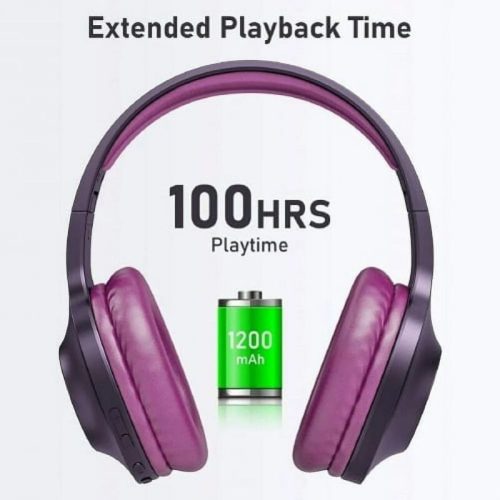 LETSCOM H10 Bluetooth-Kopfhörer – Over-Ear, 100 Stunden Akkulaufzeit – Lila