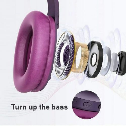 LETSCOM H10 Bluetooth-Kopfhörer – Over-Ear, 100 Stunden Akkulaufzeit – Lila