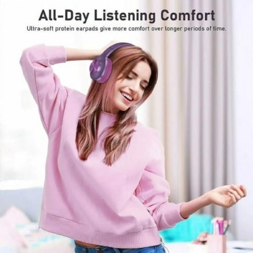 LETSCOM H10 Bluetooth-Kopfhörer – Over-Ear, 100 Stunden Akkulaufzeit – Lila