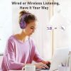 LETSCOM H10 Bluetooth-Kopfhörer – Over-Ear, 100 Stunden Akkulaufzeit – Lila