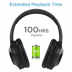   LETSCOM H10 Bluetooth-Kopfhörer – Over-Ear, 100 Stunden Akkulaufzeit – Schwarz