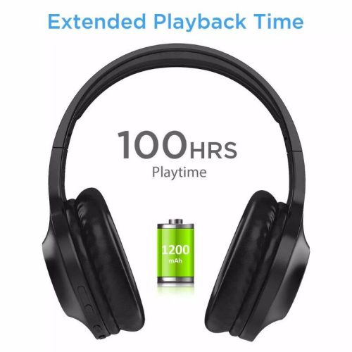 LETSCOM H10 Bluetooth-Kopfhörer – Over-Ear, 100 Stunden Akkulaufzeit – Schwarz