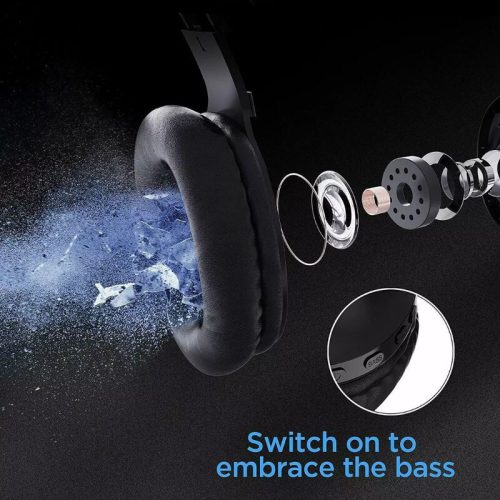 LETSCOM H10 Bluetooth-Kopfhörer – Over-Ear, 100 Stunden Akkulaufzeit – Schwarz