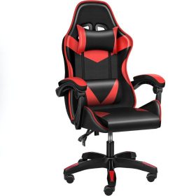 Insma Schwarz-Roter ergonomischer Gamer-Stuhl