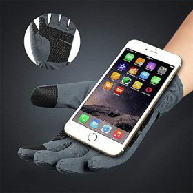   Naturehike Winter wasserdichte warme Touchscreen-Skihandschuhe XL (Schwarz)