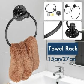 Handtuchring aus Schmiedeeisen (schwarz)