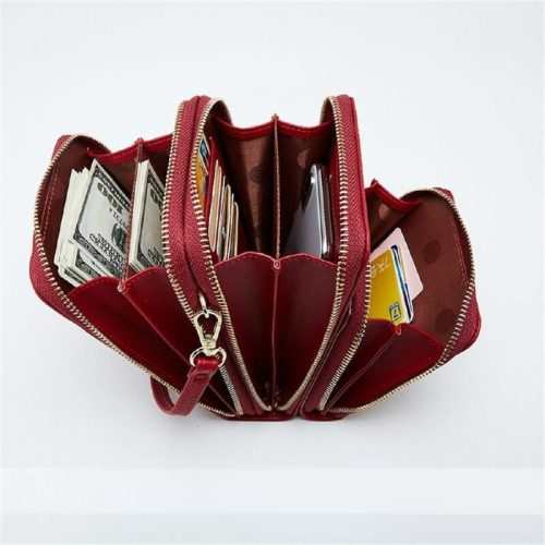Modische Handyhalter-Umhängetasche (Burgunderrot)