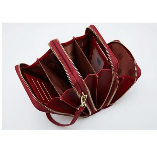 Modische Handyhalter-Umhängetasche (Burgunderrot)
