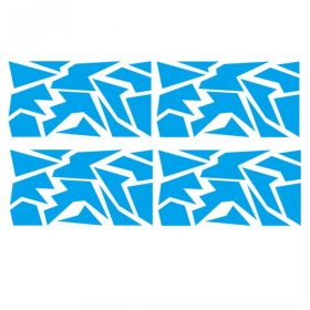   Seitlicher wasserdichter Vinyl-Autoaufkleber, 200 x 60 cm (blau)
