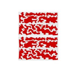   Seitlicher wasserdichter Vinyl-Autoaufkleber, 196 x 58 cm (rot)