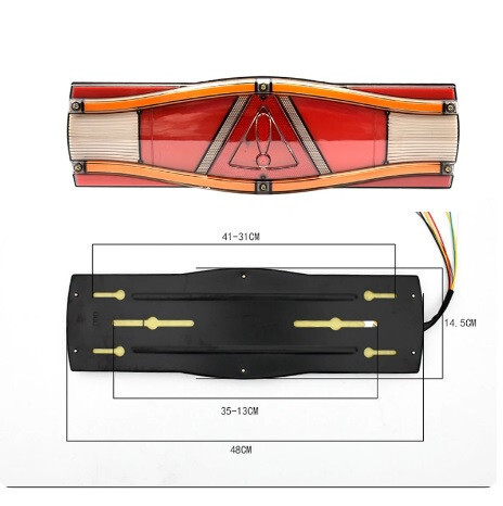 Dynamische LED-Hinterrad-Bremsleuchte, Rückfahranzeige, 24 V, 2Stk