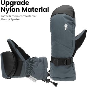 Sefzone Touchscreen wasserdichte Einfinger-Skihandschuhe XL