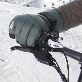   Sefzone Touchscreen-Skihandschuhe für Herren/Damen L (Graublau)