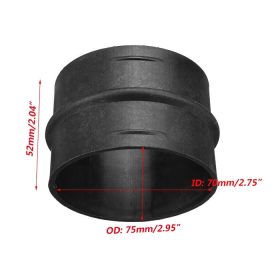 Rohrverbinder 75mm Caberre für Standheizung (Schwarz)