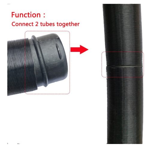 Rohrverbinder 75mm Caberre für Standheizung (Schwarz)