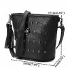 Modische Damenhandtasche mit Totenkopfmuster (Schwarz)