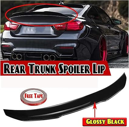 PSM Style Heckspoilerflügel-Lippenzusatz für BMW. (Glänzend schwarz)