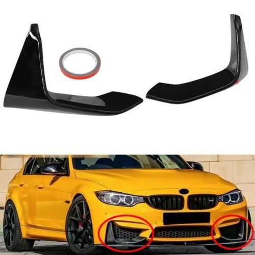Frontstoßstangen-Splitter Aufsatz 2 Stück für BMW Fahrzeuge (Schwarz)