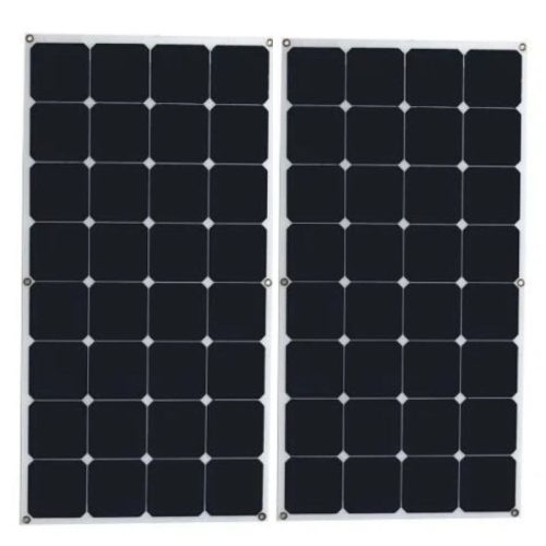 Blux Monokristallines Solarmodul 110W, 2Stück, Schwarz-Weiß
