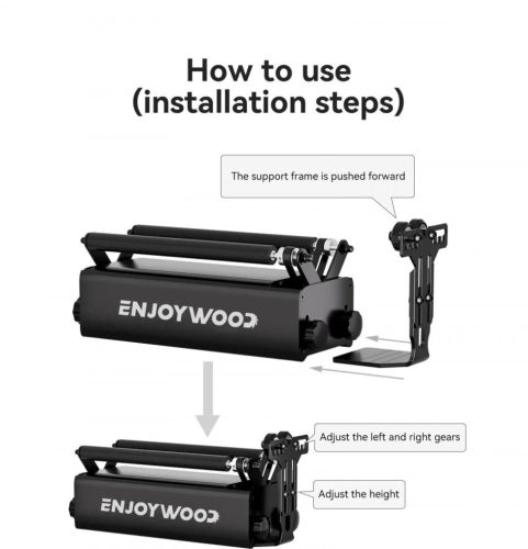 ENJOYWOOD R3 PRO Drehwalze, abnehmbares Stützmodul