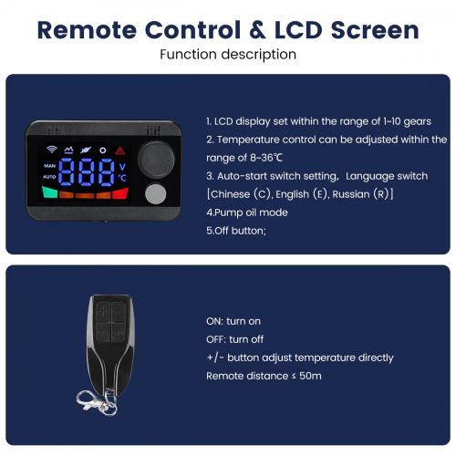 Hcalory-Autoheizung mit LCD-Schalter-Fernbedienung