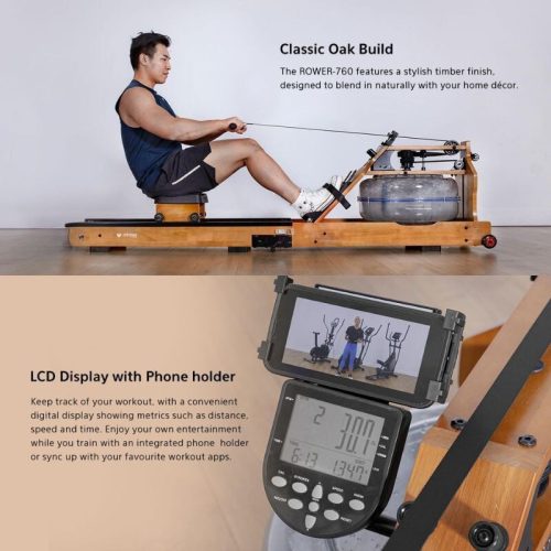 Lifespan Fitness Vízellenállásos Fa Evezőgép LCD Kijelzővel