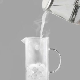 Buydeem CD2003 Teekanne aus Glas, 1200 ml