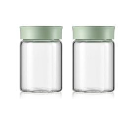 Buydeem CS1002 Frischhalteglas 300 ml 2 Stück (Grün)