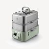 Buydeem G564 Elektrischer Multifunktions-Dampfgarer mit Kochtöpfen, 10 l (grün)