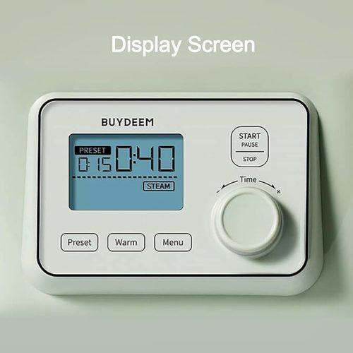 Buydeem G564 Elektrischer Multifunktions-Dampfgarer mit Kochtöpfen, 10 l (grün)