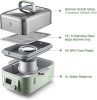 Buydeem G564 Elektrischer Multifunktions-Dampfgarer mit Kochtöpfen, 10 l (grün)