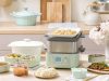 Buydeem G564 Elektrischer Multifunktions-Dampfgarer mit Kochtöpfen, 10 l (grün)